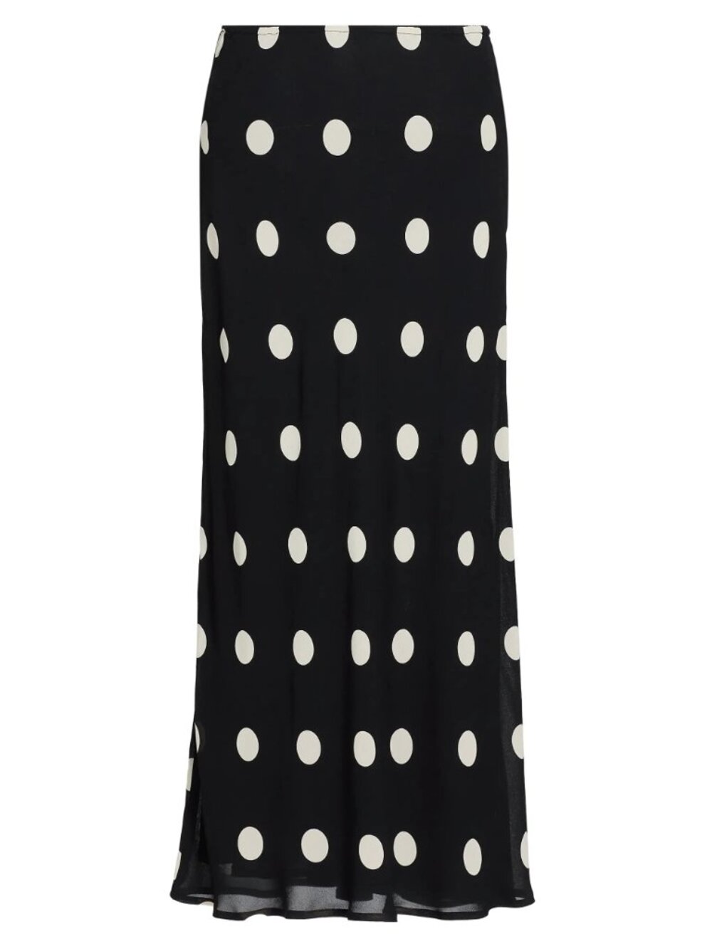 Reformation Layla Midi Skirt Moon Dot | Polka Dot Black Ivory 8 - Picture 2 of 6